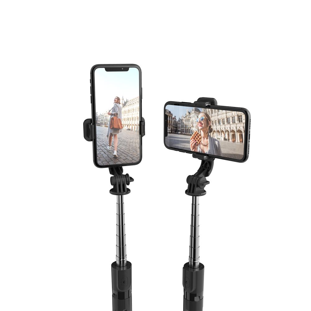 Tech-Protect L02S Bluetooth Selfie Stick with Tripod 72cm Black