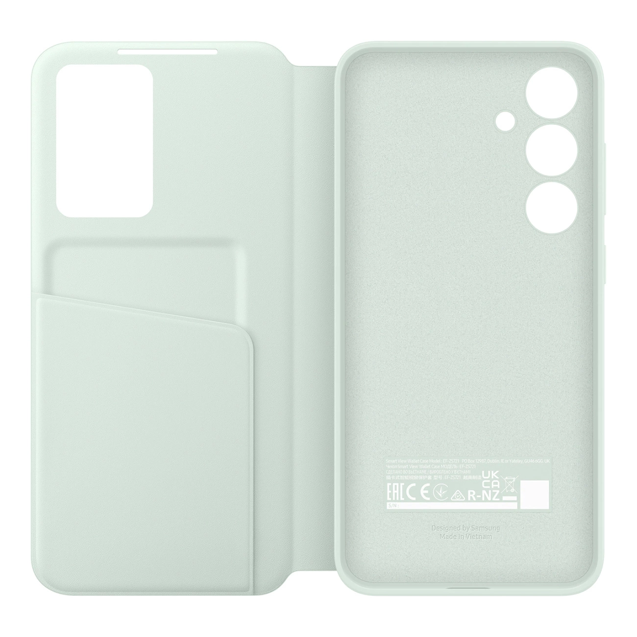 Samsung Galaxy S24 FE ( SM-S721B/DS ) Smart Clear View Cover with Display, Mint (EF-ZS721CMEGWW)