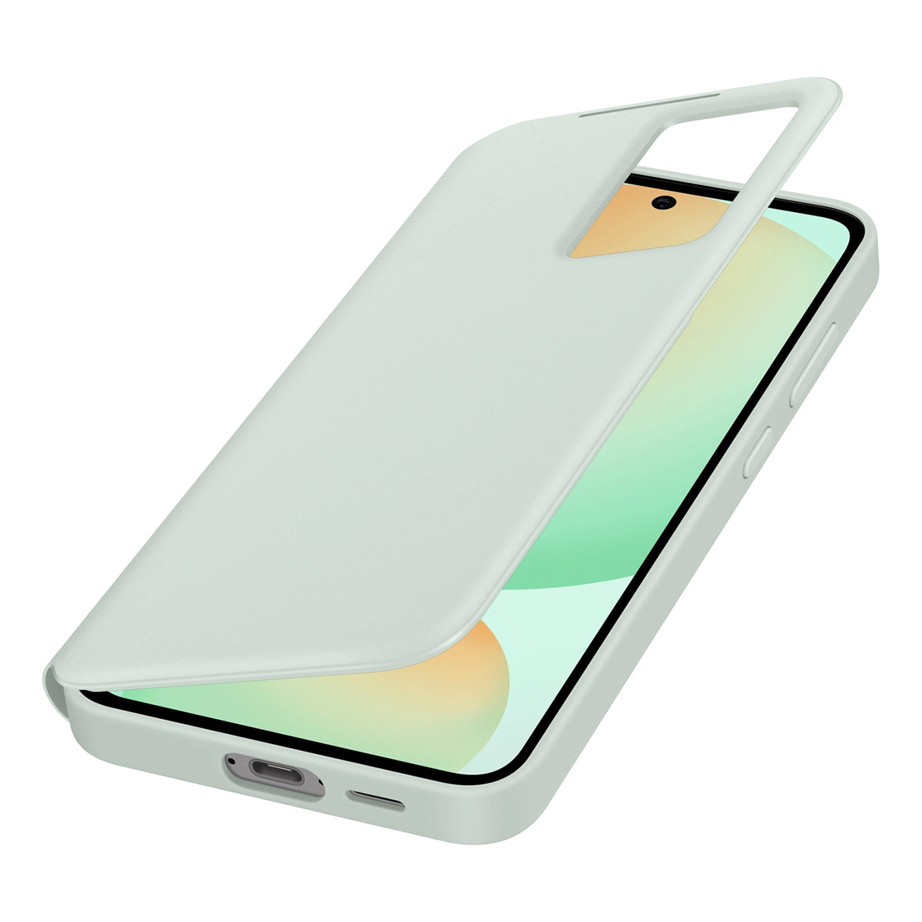Samsung Galaxy S24 FE ( SM-S721B/DS ) Smart Clear View Cover with Display, Mint (EF-ZS721CMEGWW)