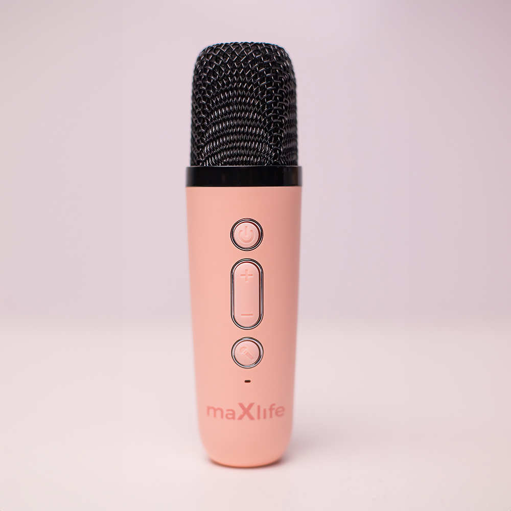 Maxlife MXKS-100 Karaoke Set Microphone + Wireless Bluetooth Speaker, Pink