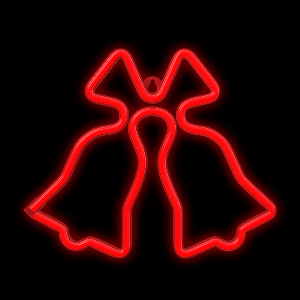 Forever Neon Decorative LED Lamp Figure Flashlight with USB, Christmas Bells