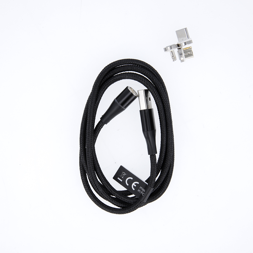 Maxlife MXUC-03 Magnetic USB to Lightning / USB Type C / micro USB Nylon Braided Cable 3A, 1m