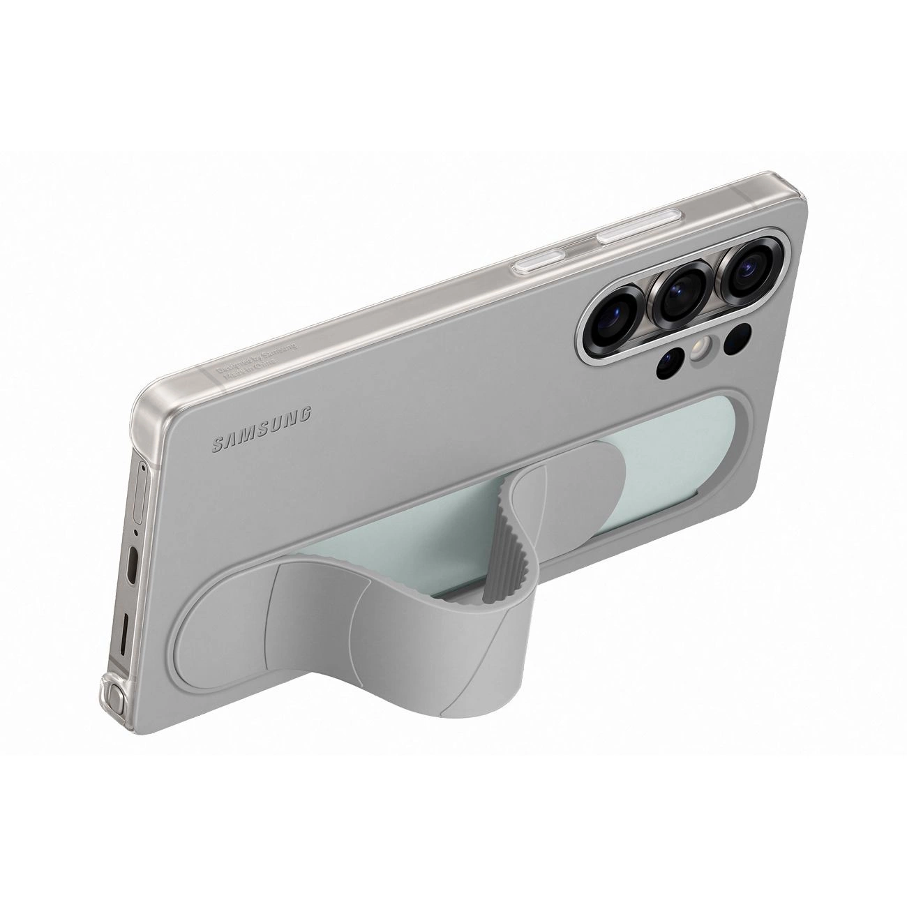 Original Samsung Galaxy S25 Ultra ( SM-S938 ) Standing Grip Cover Case, Gray (EF-GS938CJEGWW)