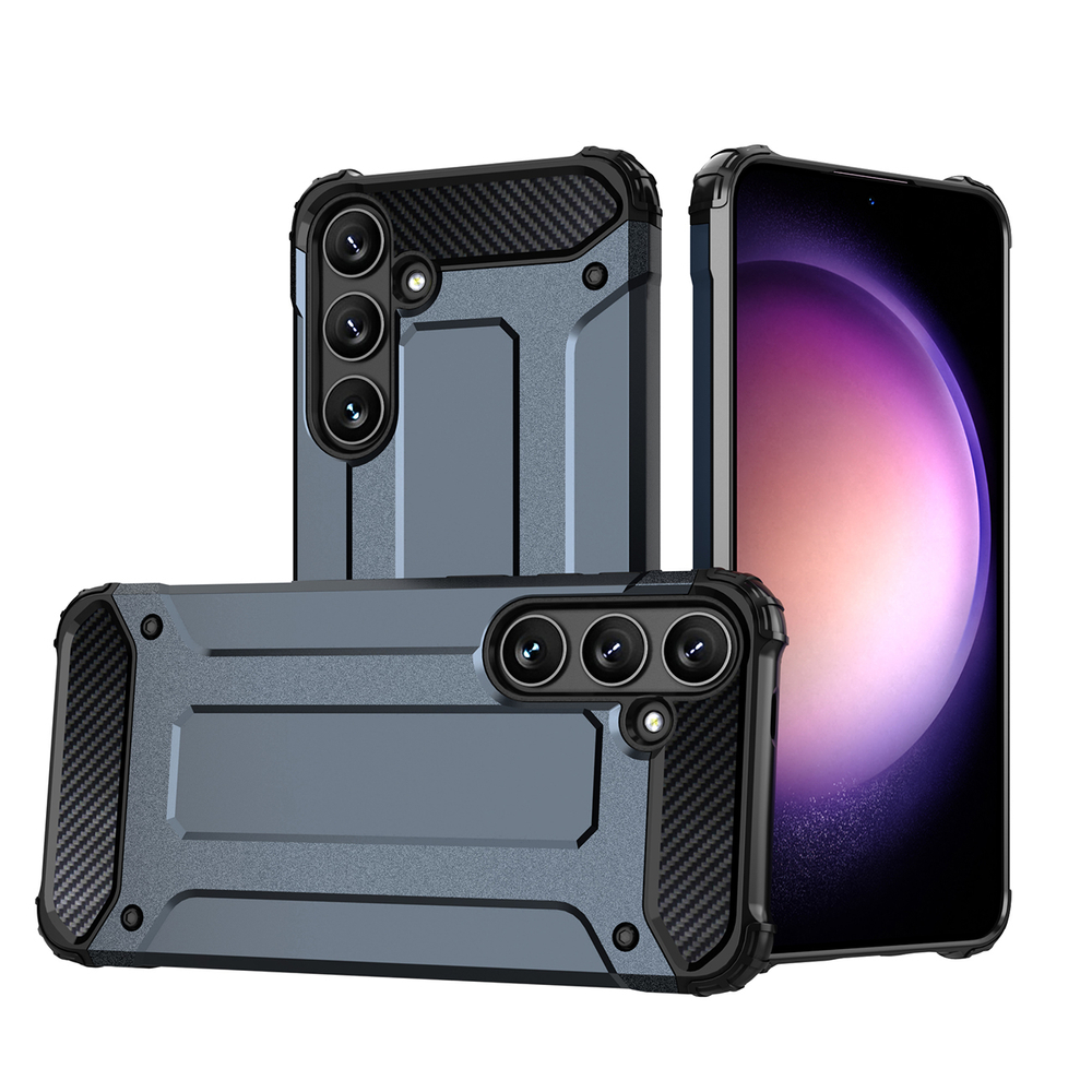 Samsung Galaxy S25 ( SM-S931 ) Armor Guard Plastic + TPU Hybrid Case Cover, Black