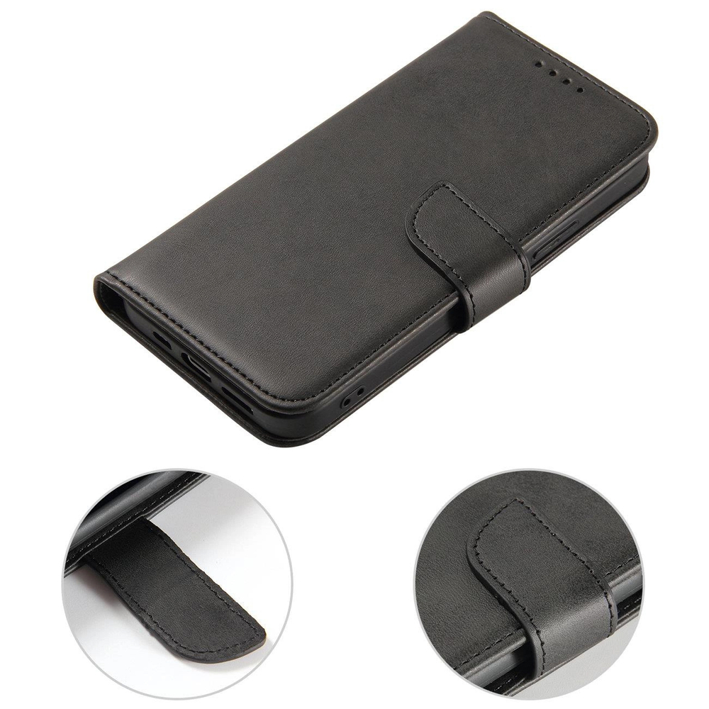 Magnet Case Wallet Flip for Samsung Galaxy S25, Black