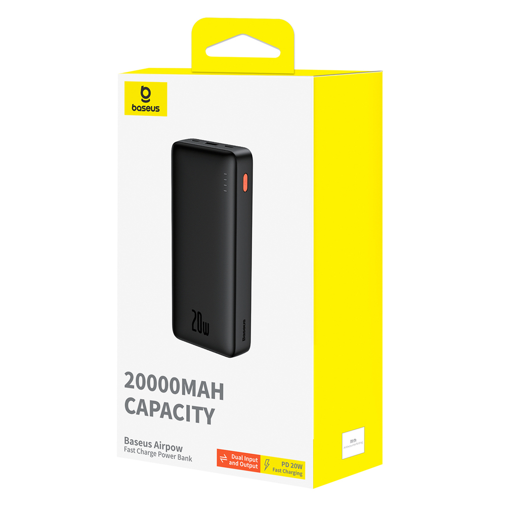 Baseus Airpow Power Bank 20000mAh 20W, Black