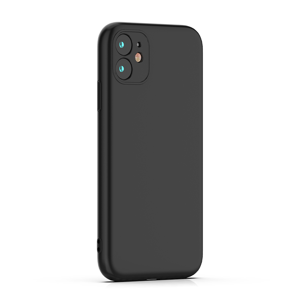 Apple iPhone 16e / 17e / SE (2025) 6.1\'\' Matt Silicone Color Case Cover, Black