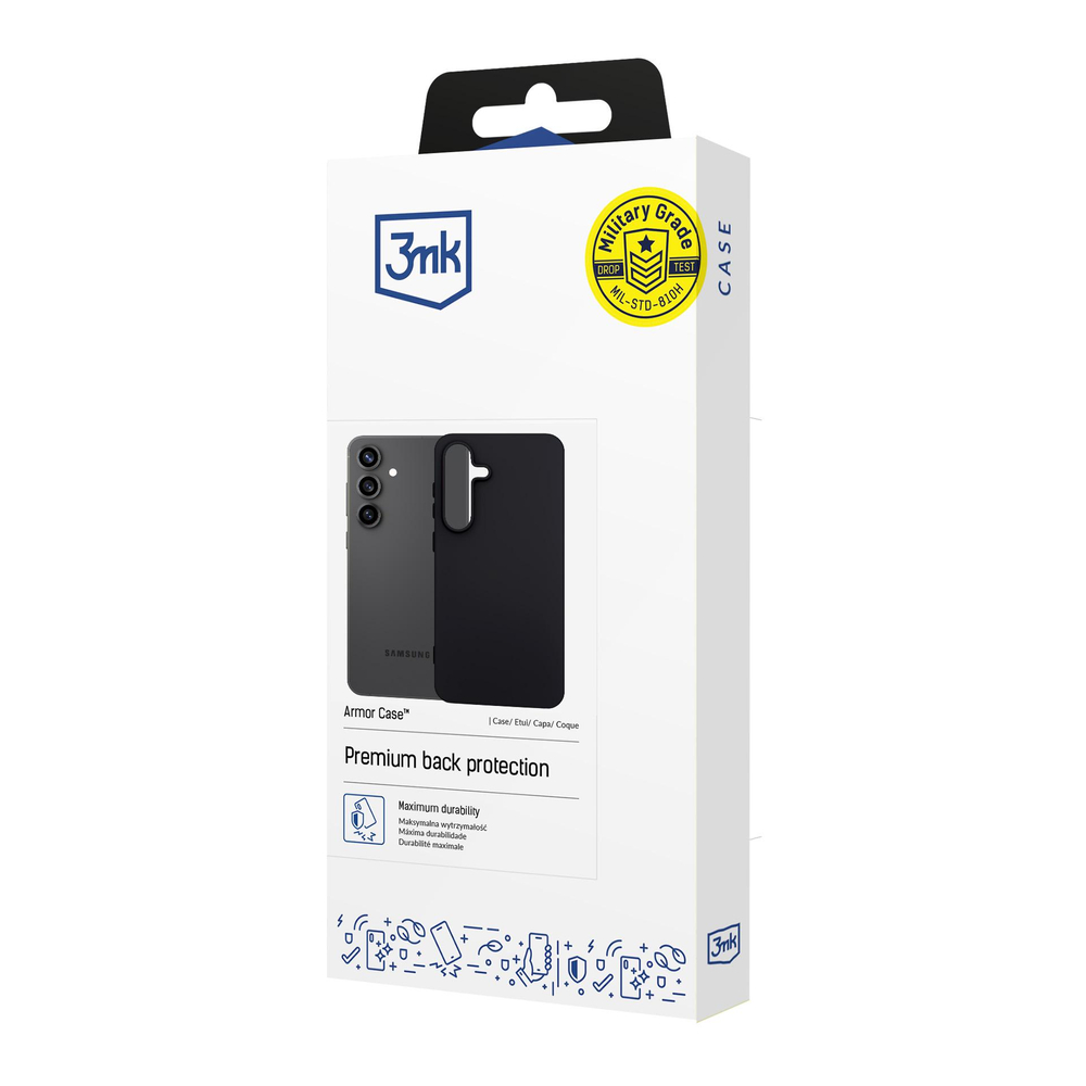 3Mk Protection Case for Samsung Galaxy S25 FE Matt Case, Matte Black