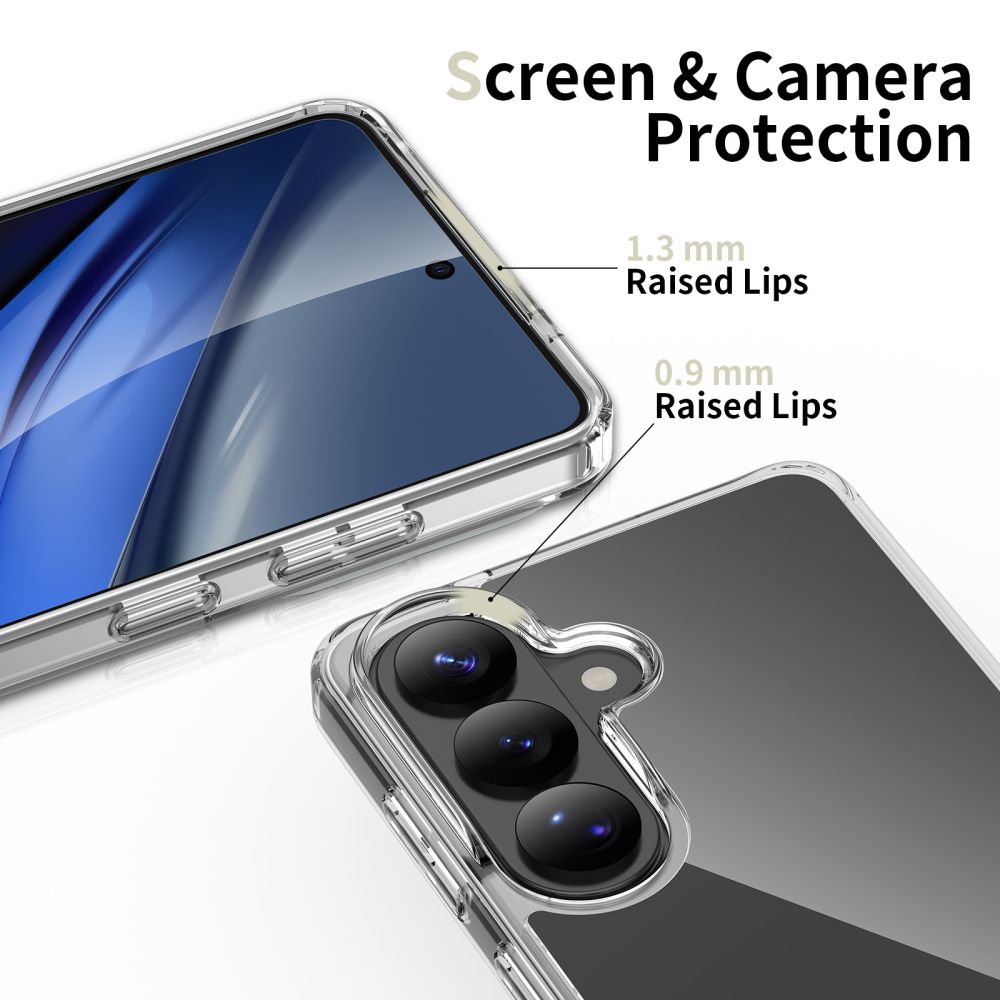 Tech-Protect Samsung Galaxy S26 Case FlexAir Hybrid, Clear