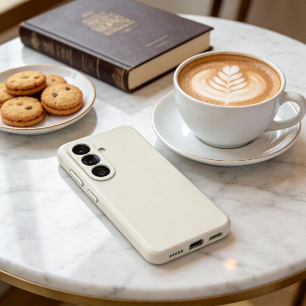 Tech-Protect Silicone MagSafe Case for Samsung Galaxy S26, Beige