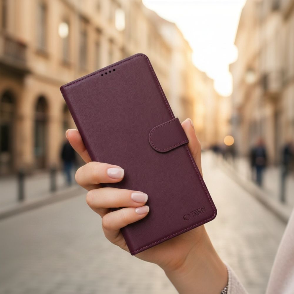 Samsung Galaxy A57 (SM-A576B/DS) Tech-Protect Wallet Book Case Cover, Burgundy