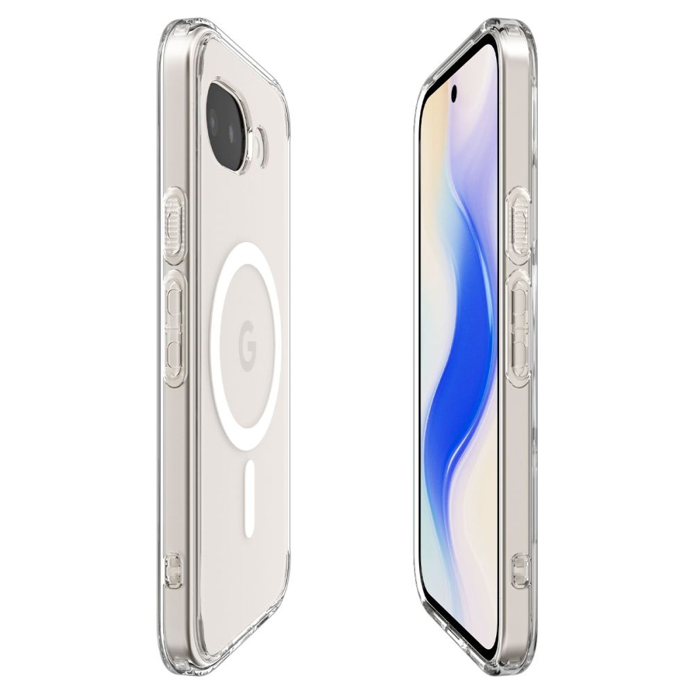 Google Pixel 10a Spigen Ultra Hybrid Mag Magsafe Case Cover, Clear and White | Чехол Кабура Кейс...