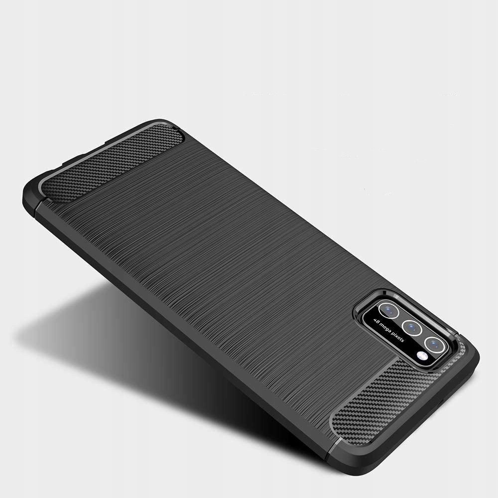 Xiaomi Poco M3 Carbon Fiber Pattern Brushed TPU Case Cover, Black (0)