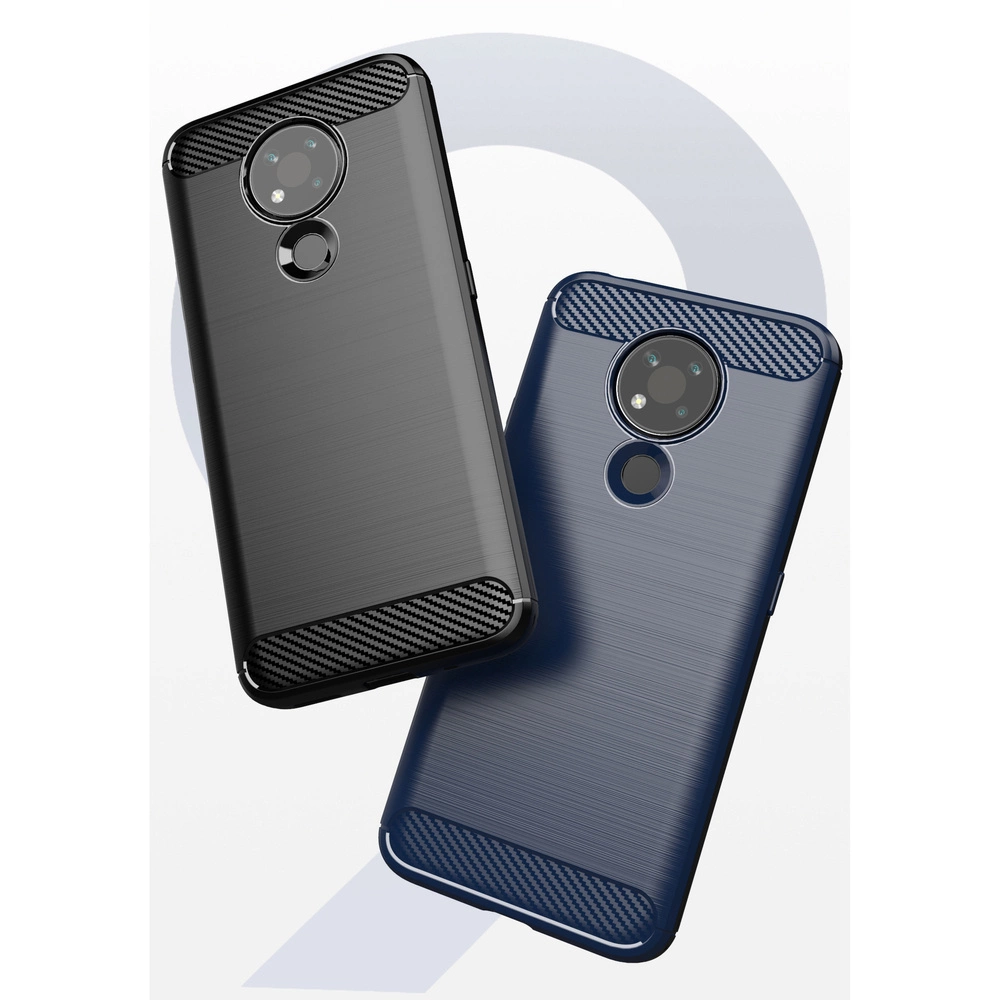 Nokia 3.4 Carbon Fiber TPU Protective Case Cover, Black