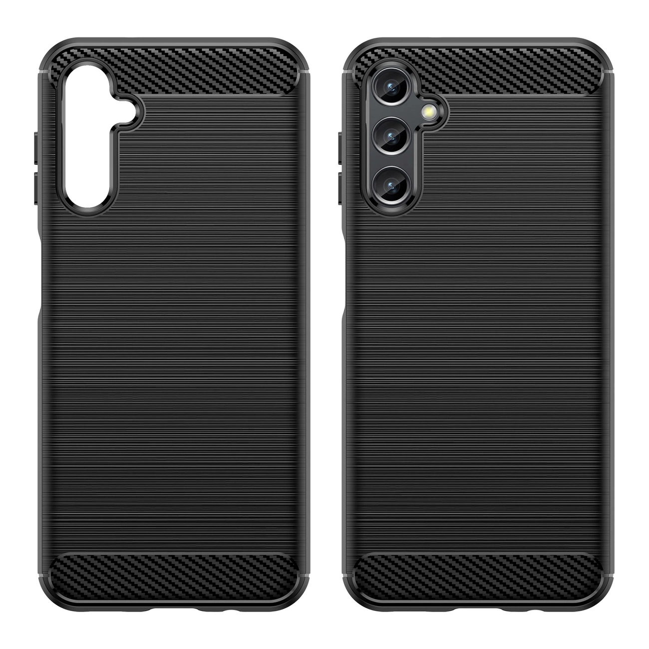 Samsung Galaxy A14 5G (SM-A146) / 4G (SM-A145F/DSN) Carbon Flexible Cover TPU Case, Black