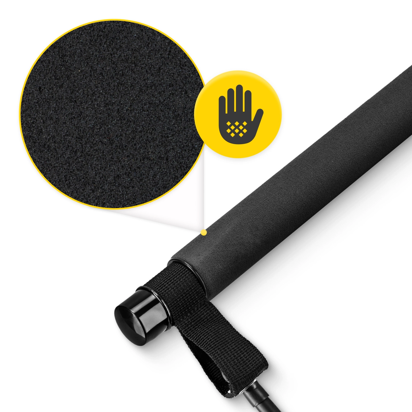 Pilates Training Bar with Resistance Bands, Black