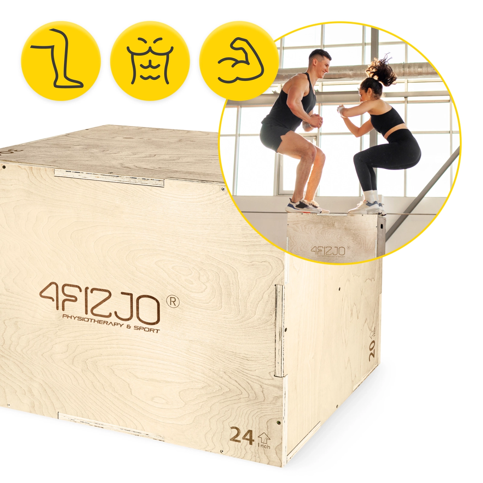 Плиометрический бокс 4FIZJO Jump Box для кроссфита 50 x 75 x 60 см