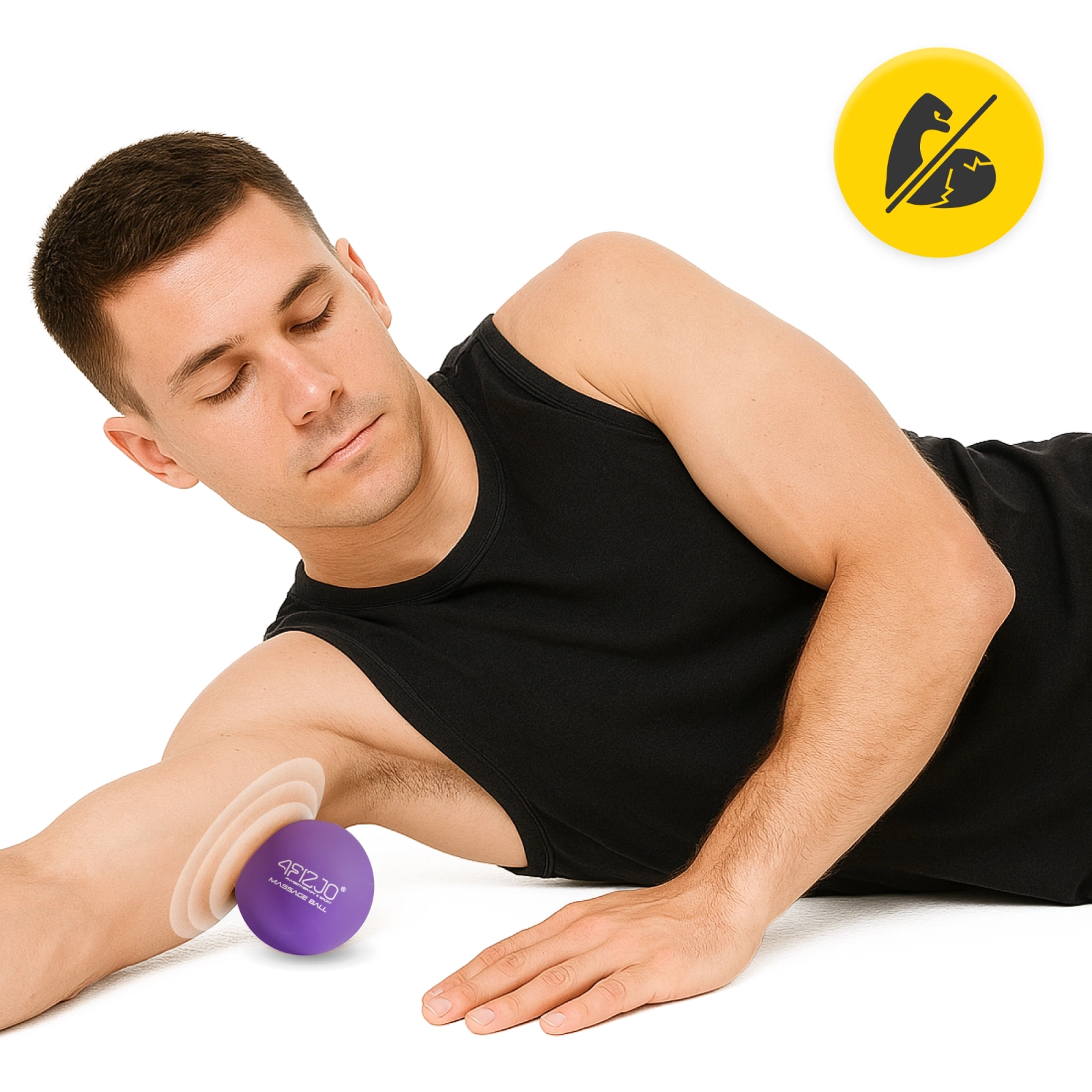 4Fizjo Lacrosse Massage Ball, 6.25 cm, Purple