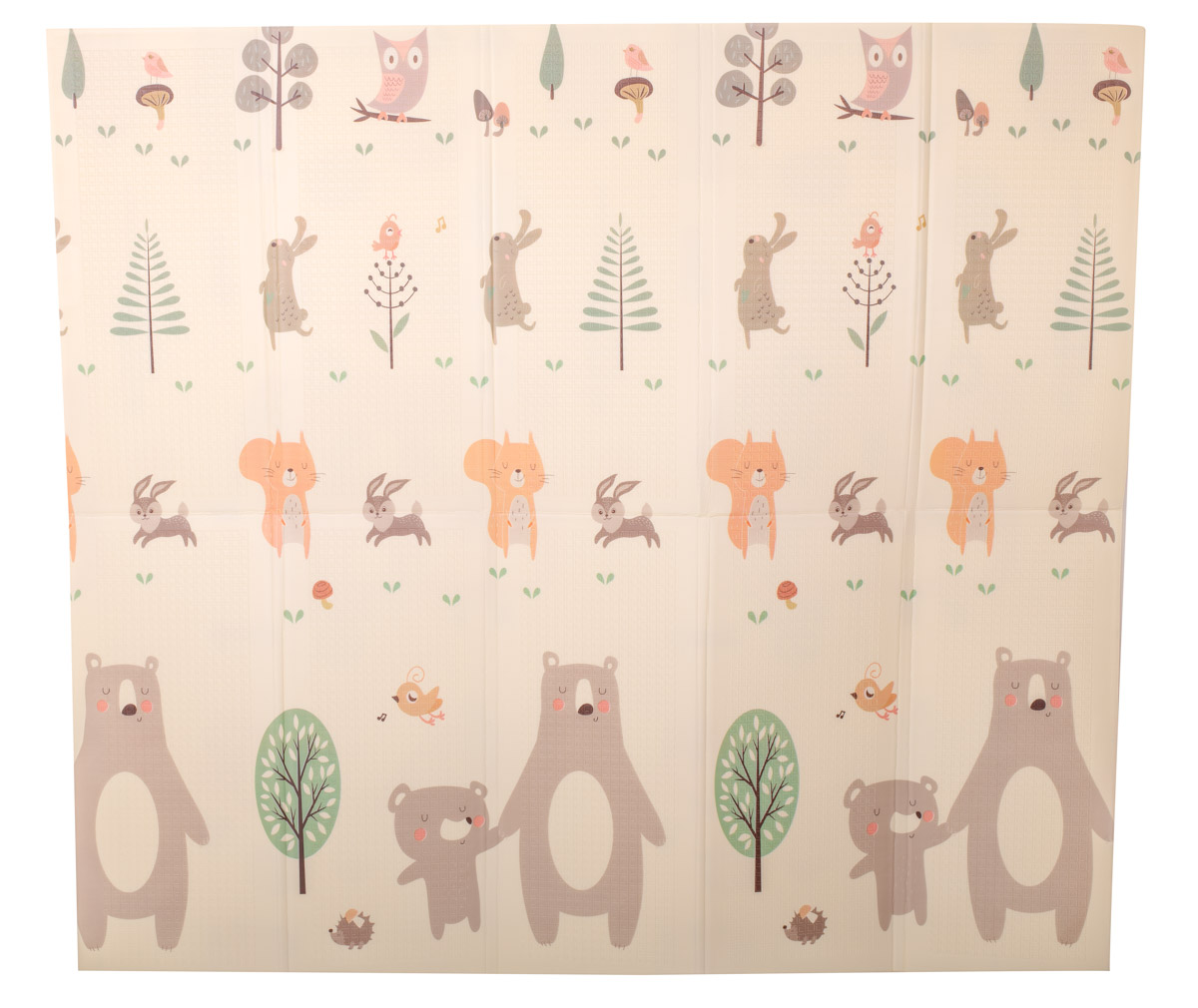 Double-sided foam pad for children, London Bus Forest 200x180 cm