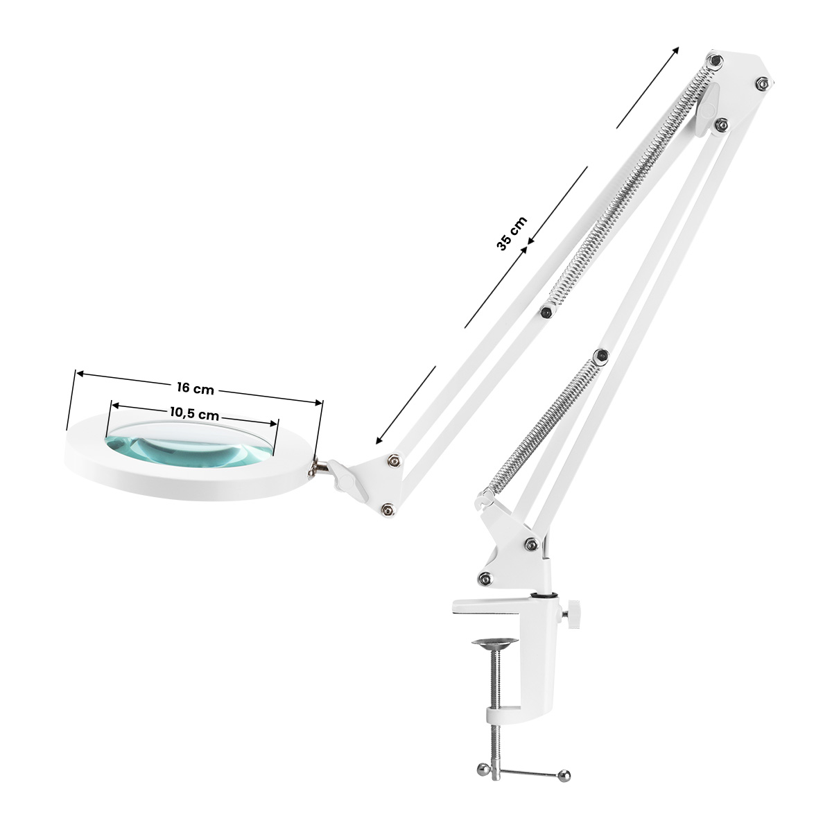 Glow 308 LED Magnifying Lamp Table Mount, White