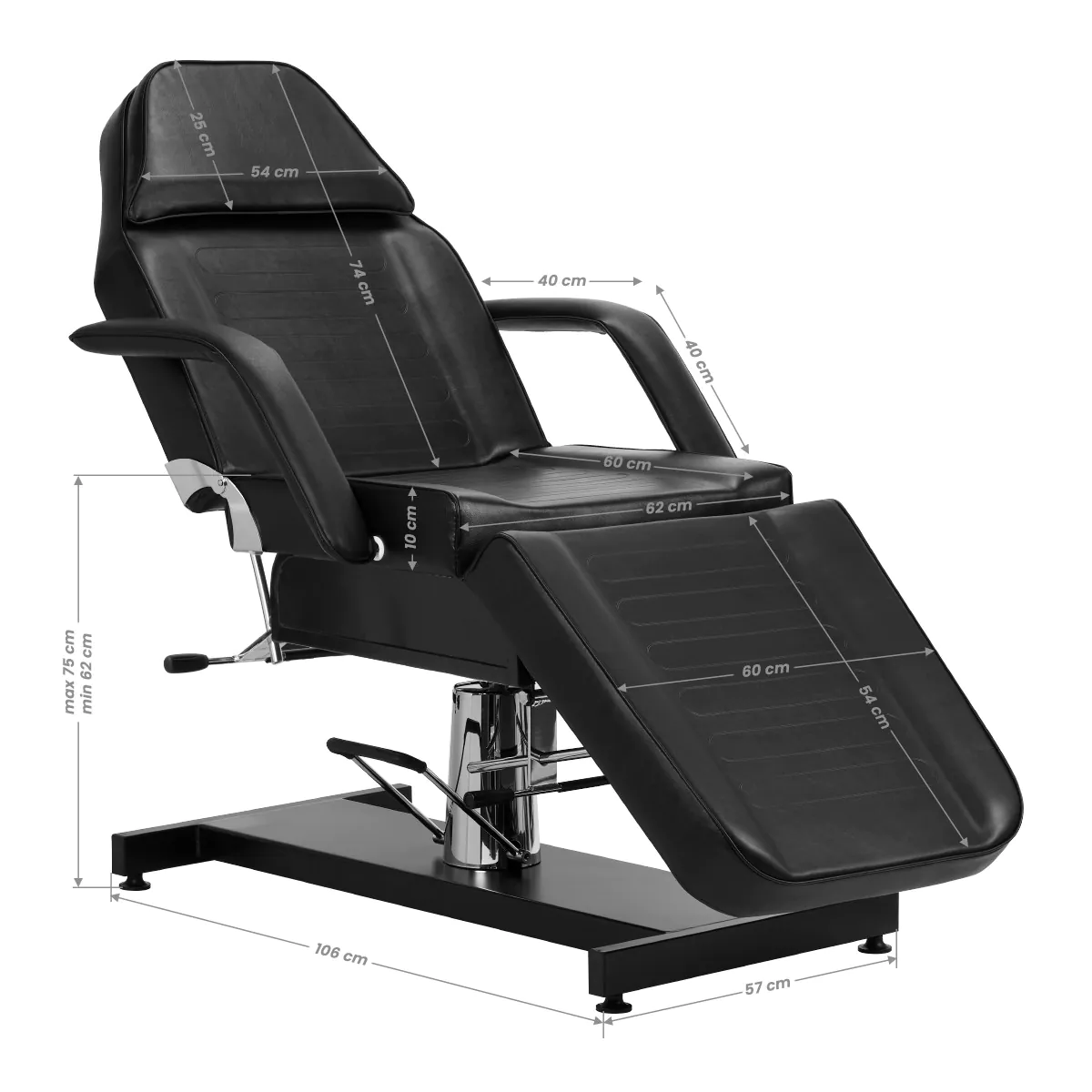 Sillon v2 210 Hydraulic Beauty Chair, Black