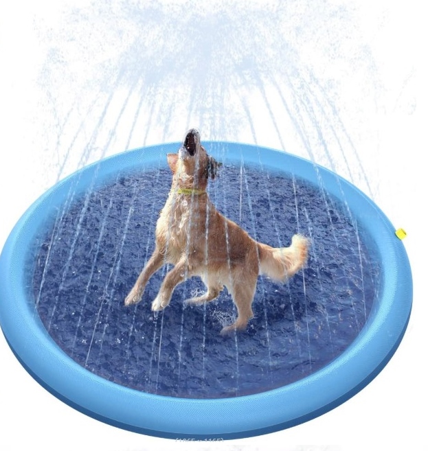 Inflatable Water Sprinkler Fountain Mat 150cm, Blue