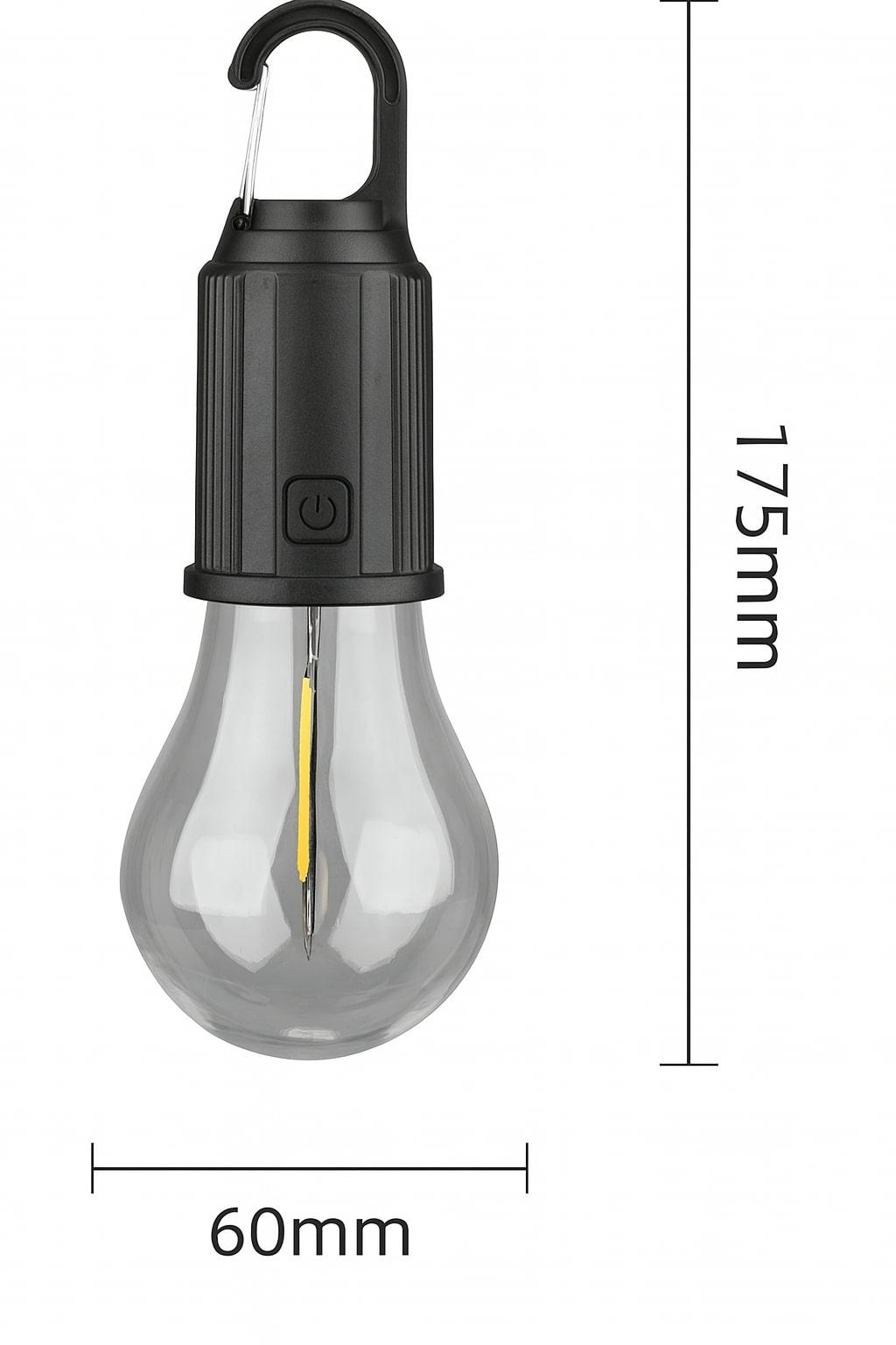Rechargeable LED Camping Light Bulb with USB-C Charging