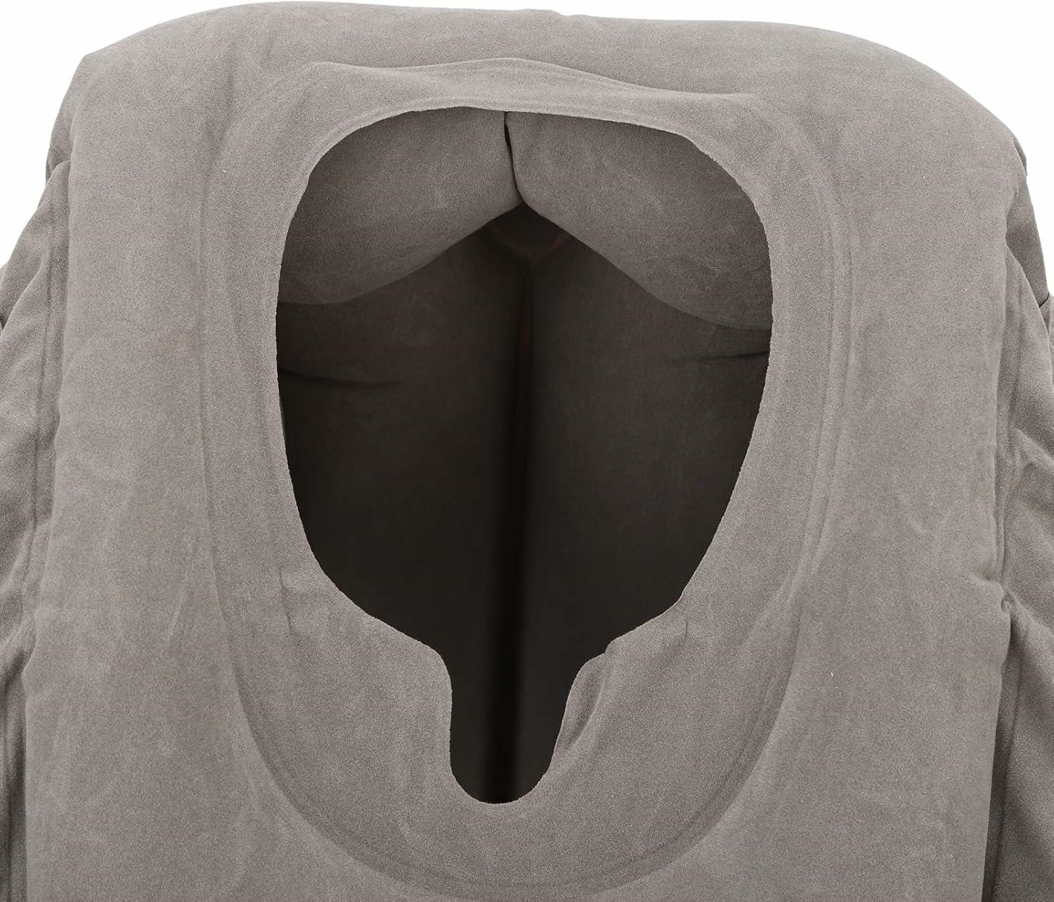 Inflatable Travel Pillow for Neck Support, Gray