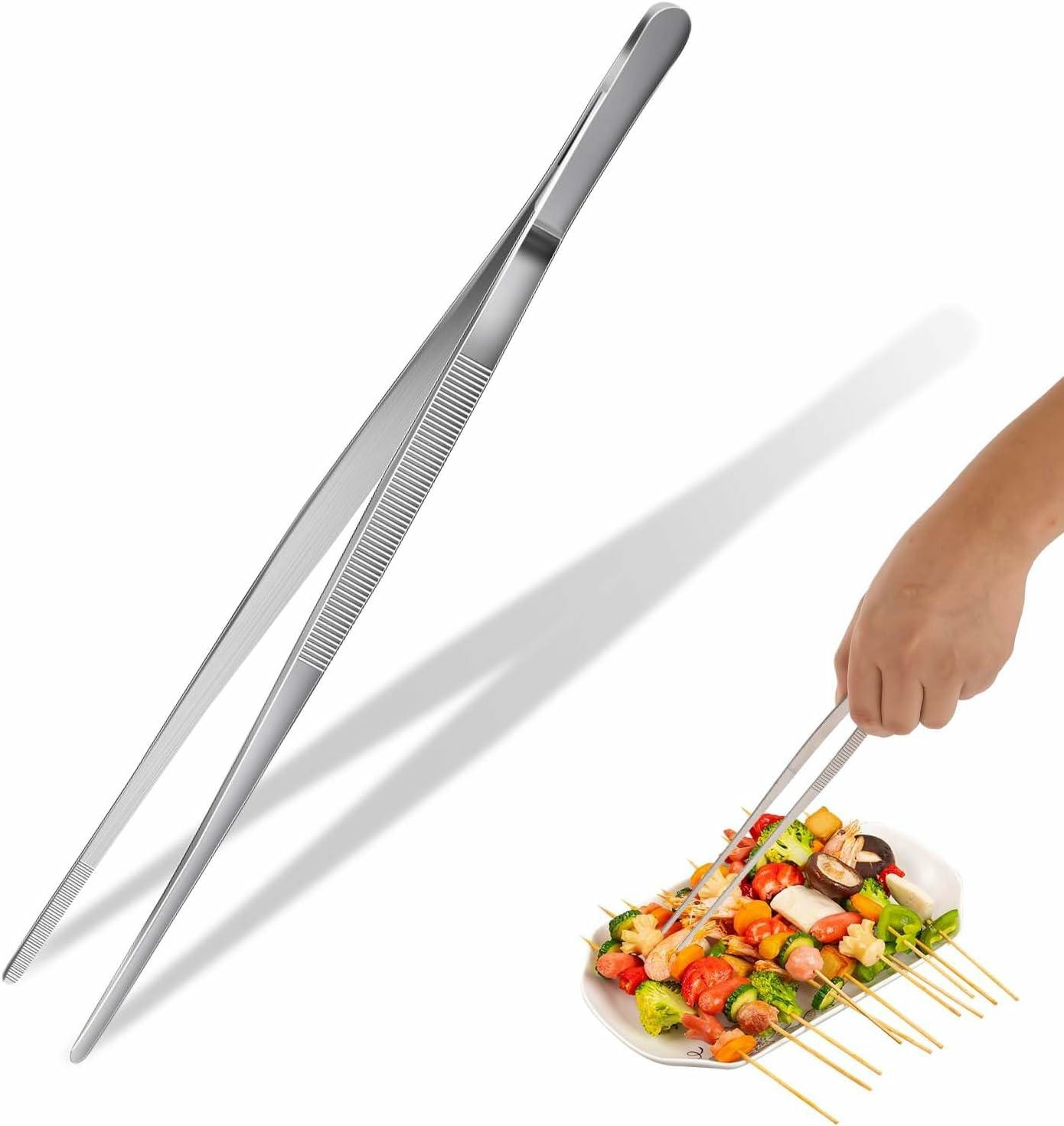 Profesionāla tērauda virtuves pincete, 18 cm