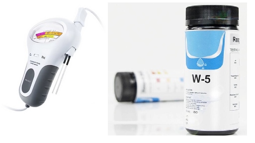 Pool pH and Chlorine Meter + 3-in-1 Test Strips