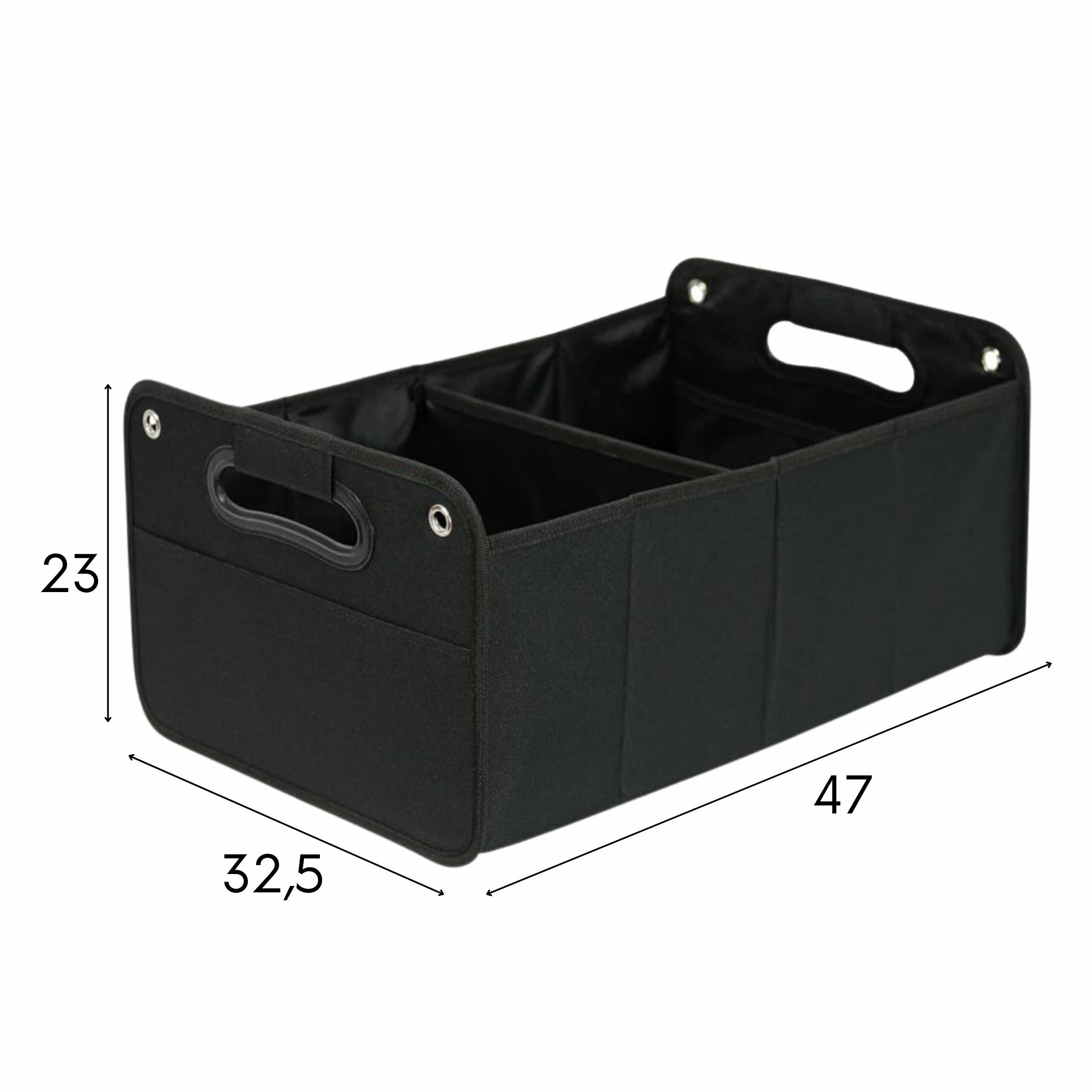 Car Trunk Organizer with Compartments, 47x33x23 cm