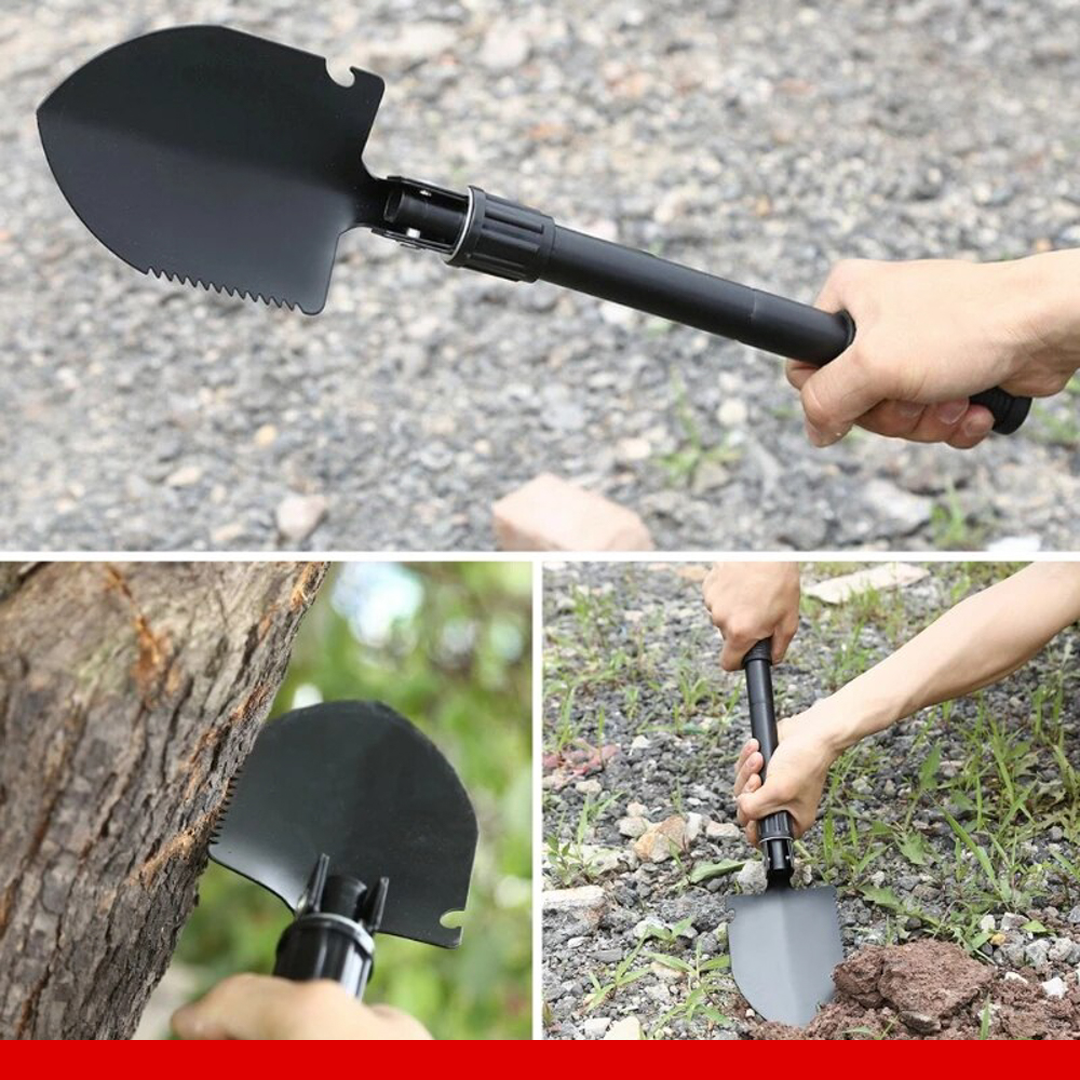 Multifunctional Folding Sapper Shovel 6in1 Survival Knife Screwdriver Glass Breaker