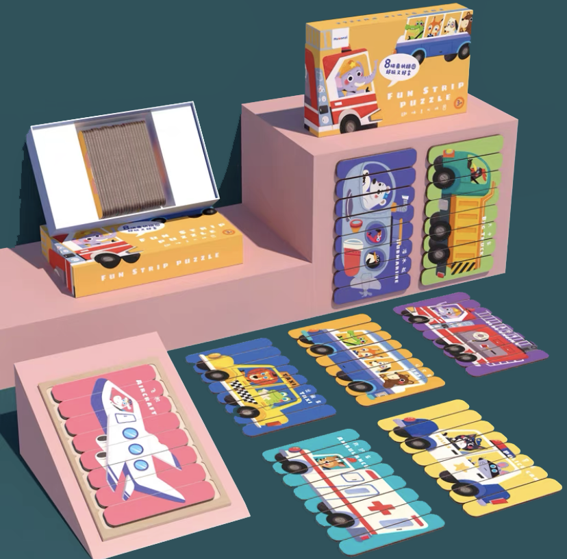 Educational Stick Puzzle with Vehicles Jhtoy-194