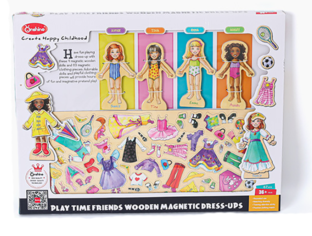 Onshine Wooden Magnetic Dress-Up Dolls Fashion Playset