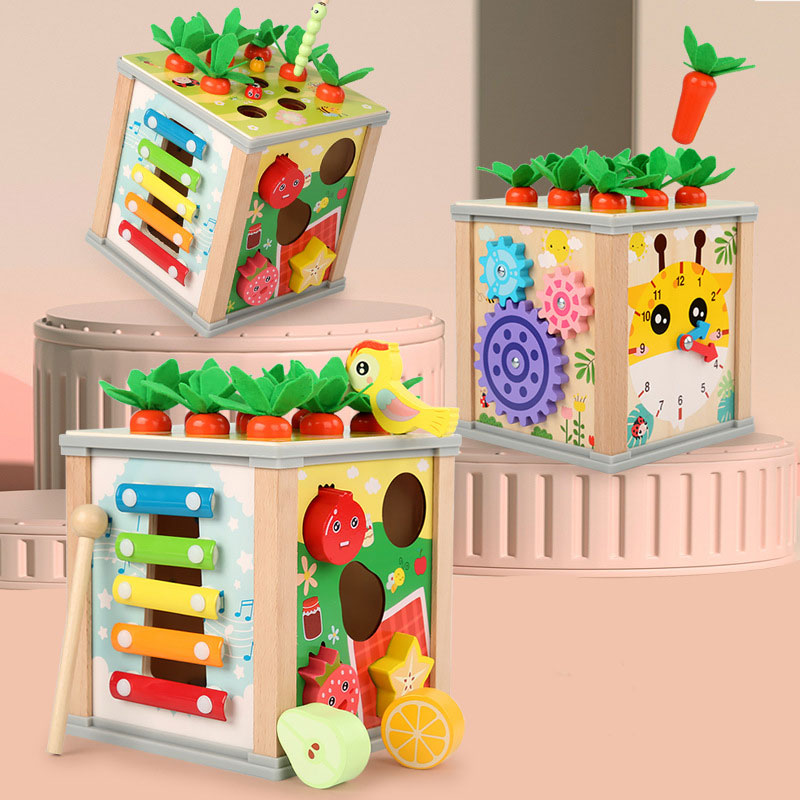 Bakalu Wooden Educational Activity Cube with Xylophone and Sorter