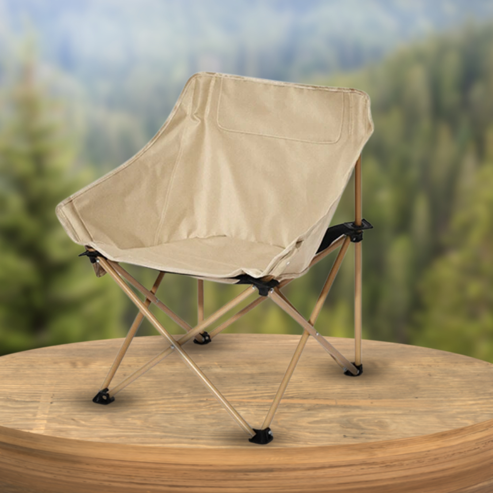 Folding Fishing Tourist Camping Chair Strong With Backrest And Pocket Cover