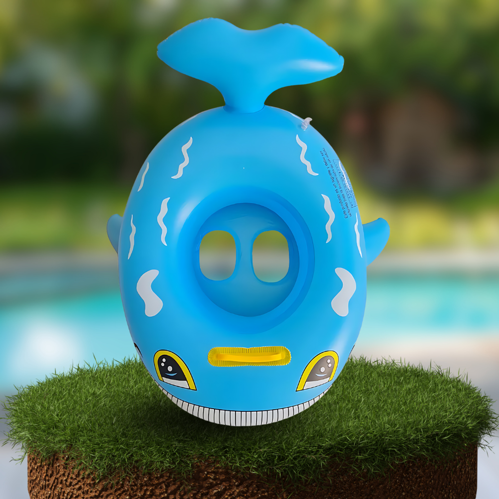 Inflatable Baby Swimming Wheel with Seat, Whale