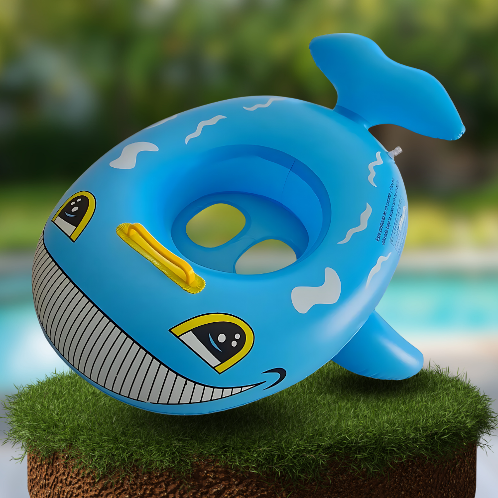 Inflatable Baby Swimming Wheel with Seat, Whale
