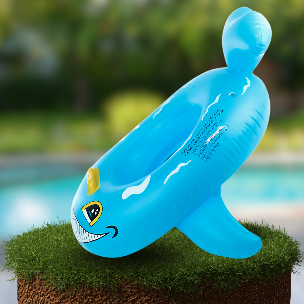 Inflatable Baby Swimming Wheel with Seat, Whale