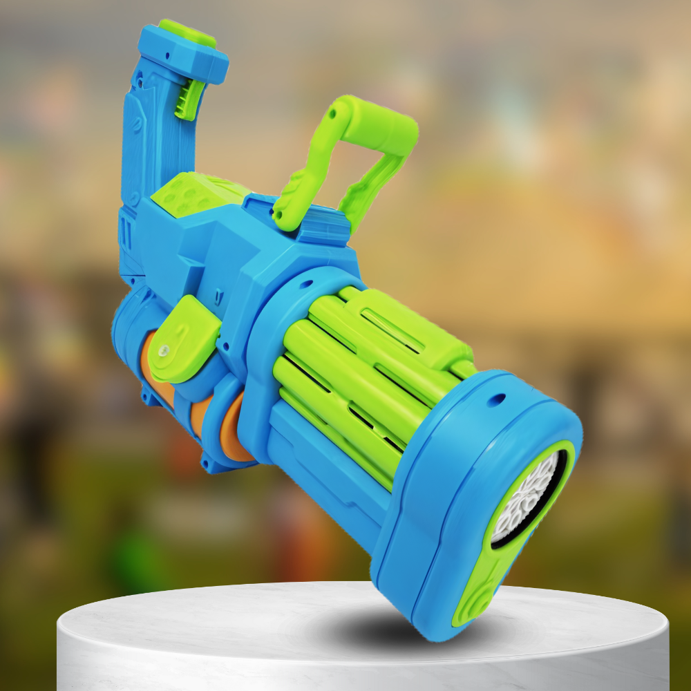 Bakalu 2in1 Electric Bubble and Water Gun, Blue/Green