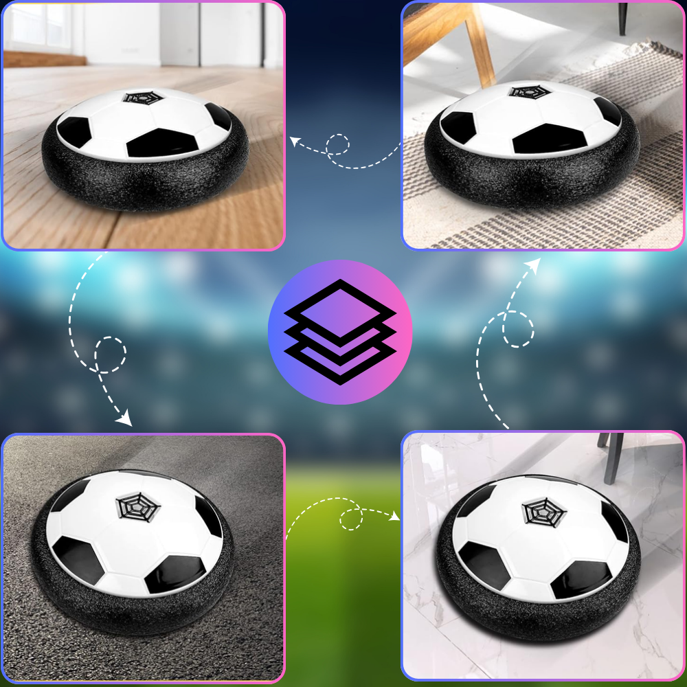 Lidojošā futbola bumba Hoverball ar LED apgaismojumu