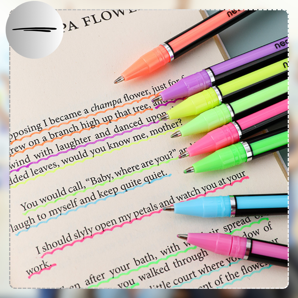 Neon Gel Pens Set, 18 Colors