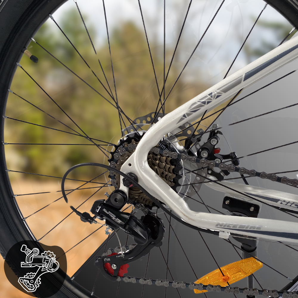 Kalnu velosipēds Nicebike X860 26\", 16\" rāmis, 21 ātrums, Shimano disku bremzes