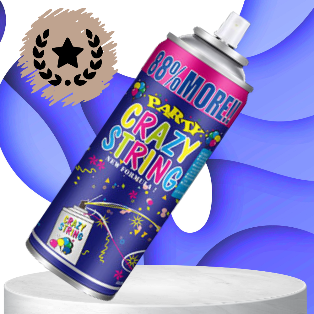 Party String Spray for Birthdays and Celebrations 250 ml, Neon Green