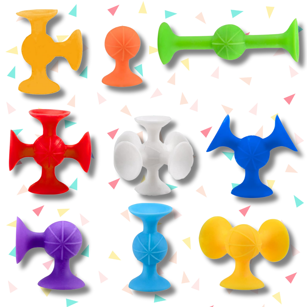 Bakalu Silicone Suction Cup Construction Set, 48 Pcs