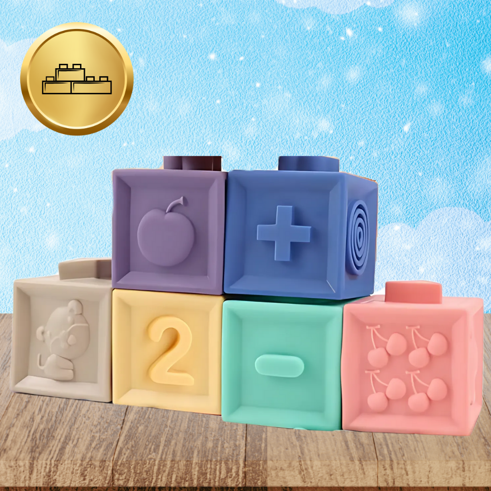 Soft Sensory Blocks and Teethers for Babies 12 Pcs KZ1182