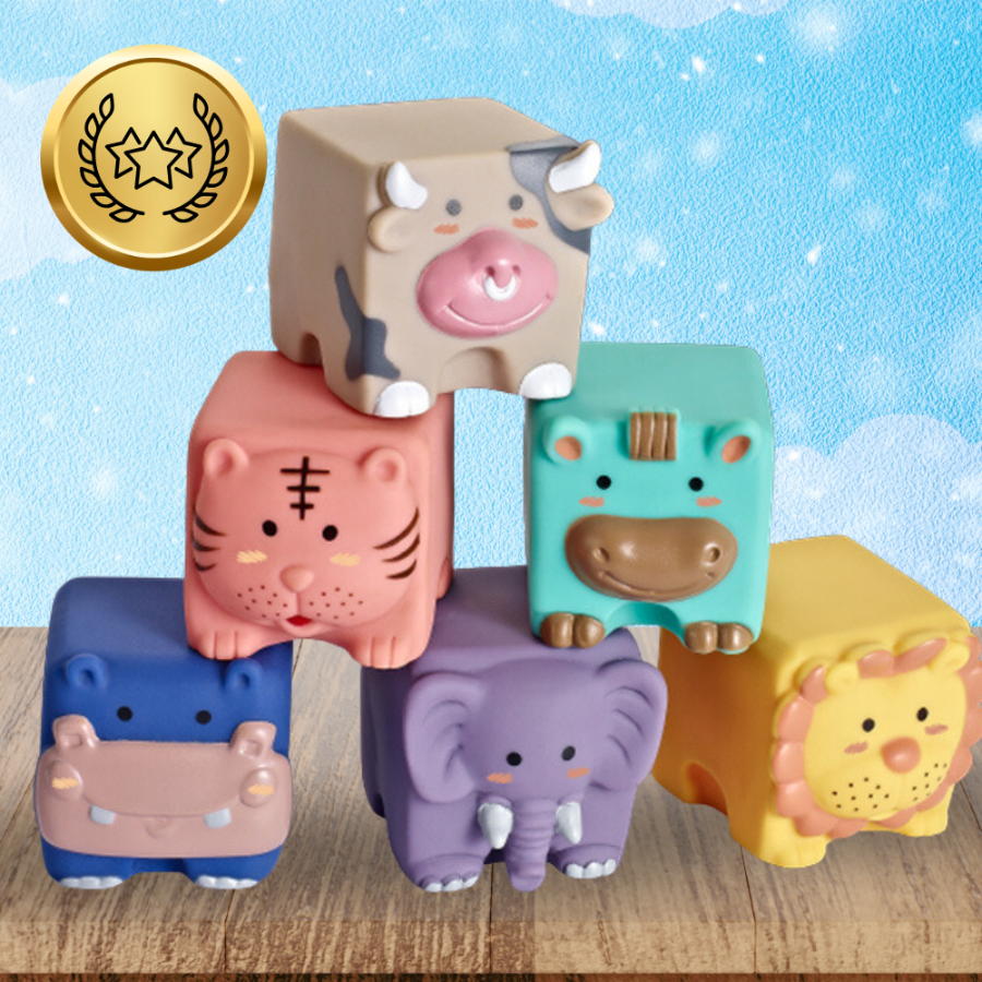 Soft Sensory Blocks and Teethers for Babies 12 Pcs KZ1182