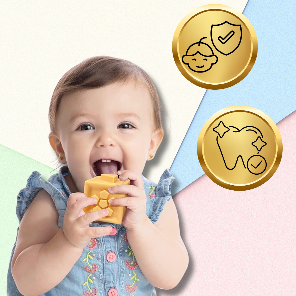 Soft Sensory Blocks with Numbers & Teether for Babies, 13 Pcs