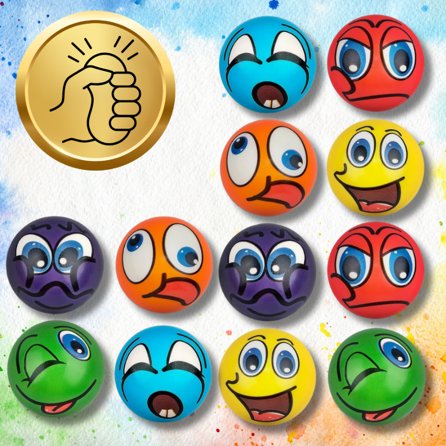 Sensory Anti-Stress Balls, 12 Pcs, 6 cm