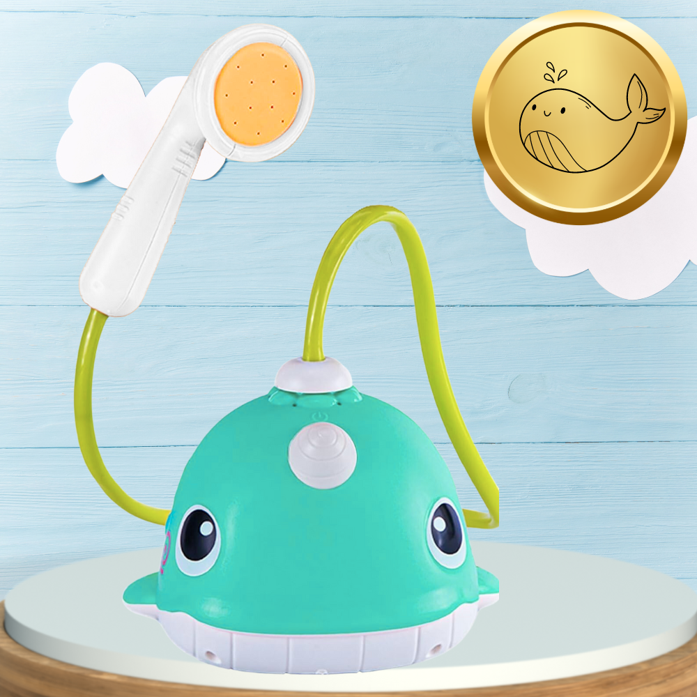 Bakalu izglītojoša vannas rotaļlieta Valis ar dušas uzgali